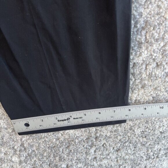 Theory Womens Cotton Pants Size 0 Black Career Office Dress Pants - Picture 3 of 8